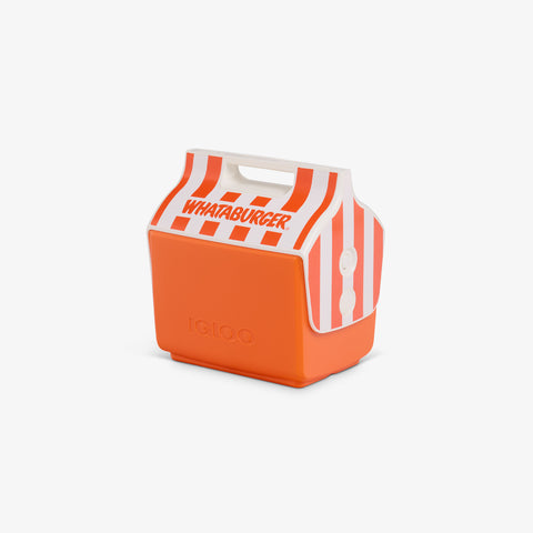 Angle VIew | Whataburger “Whatacooler” Little Playmate 7 Qt Cooler::::Original side push-button 