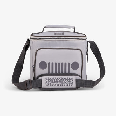 Front View | Jeep® Off-Road Square Lunch Cooler Bag::::Spacious main compartment 