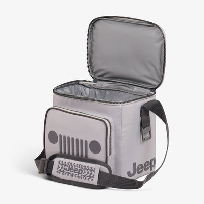 Open View | Jeep® Off-Road Square Lunch Cooler Bag::::Insulated liner keeps contents cold 