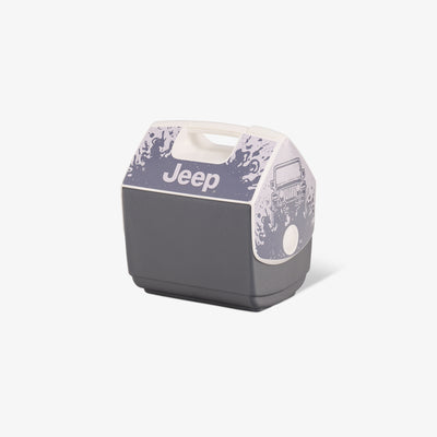 Angle View | Jeep® Off-Road Playmate Pal 7 Qt Cooler::Charcoal::Iconic tent-top design 