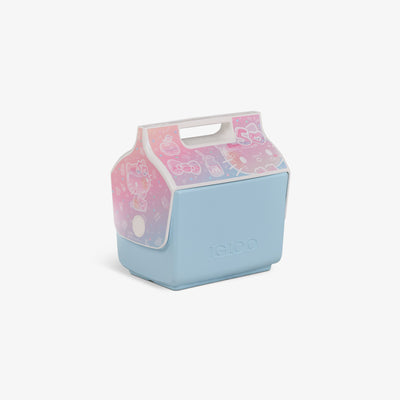 Angle View | Hello Kitty® 50th Anniversary Little Playmate 7 Qt Cooler::::Trademarked tent-top design