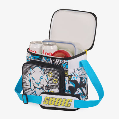 Open View | Sonic the Hedgehog Shimbun Compact Cooler Bag::::Insulated liner keeps contents cold 