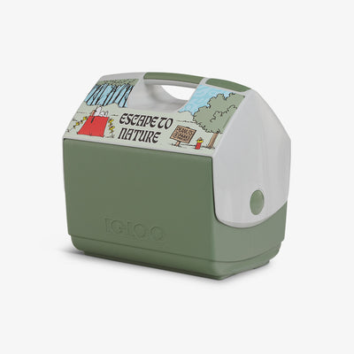 Angle View | Peanuts x Parks Project Escape to Nature ECOCOOL® Playmate Elite 16 Qt Cooler::::Push-button lid