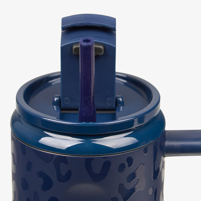 Lid Open View | NFL 32 Oz Leopard Flip ‘n’ Sip Travel Mug::Cowboys::