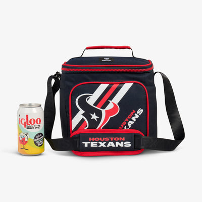 Size View | Houston Texans Square Lunch Cooler Bag::::Holds up to 9 cans