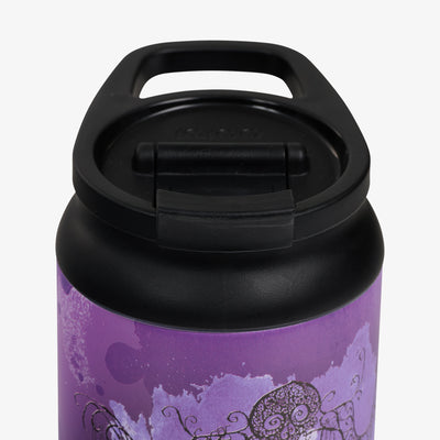 Lid Closed View | Disney Tim Burton’s The Nightmare Before Christmas Jack Skellington & Sally 16 Oz Flip ‘n’ Sip Tumbler::::Leakproof Flip ‘n’ Sip lid