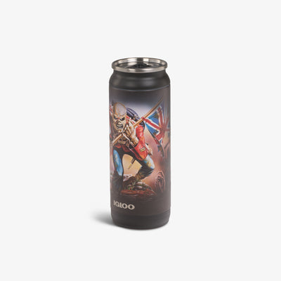 Angle View | Iron Maiden The Trooper 16 Oz Can::::Sliding mouth-opening tab