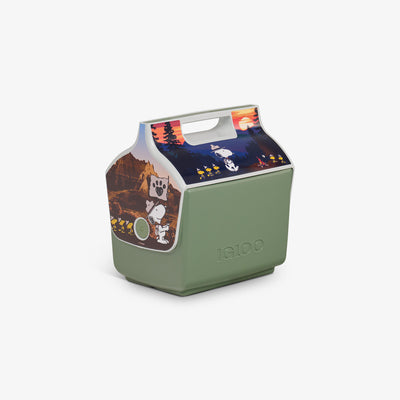Angle View | Peanuts Beagle Scouts ECOCOOL® Little Playmate 7 Qt Cooler::::Trademarked tent-top design
