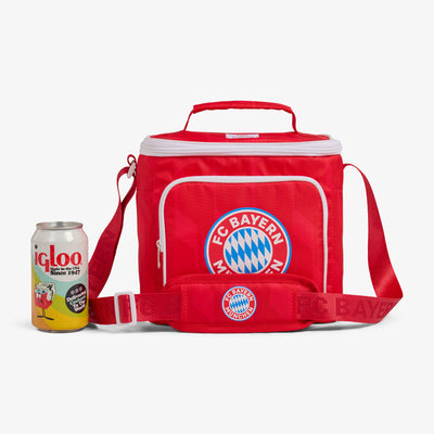 Size View | FC Bayern München Square Lunch Cooler Bag::::Holds up to 9 cans