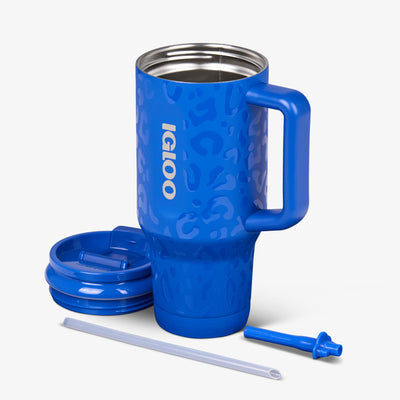 Open View | NFL 32 Oz Leopard Flip ‘n’ Sip Travel Mug::Bills::Double-wall, vacuum-insulated