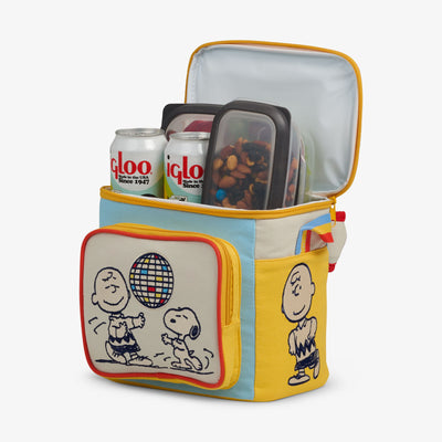 Open View | Snoopy Disco Party Square Lunch Cooler Bag::::Insulated liner