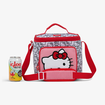 Size View | Hello Kitty® Classic Square Lunch Cooler Bag::::Holds up to 9 cans