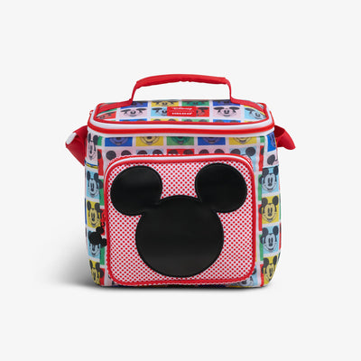 Front View | Disney Mickey Mouse Pop Art Square Lunch Cooler Bag::::Mickey Mouse appliqué