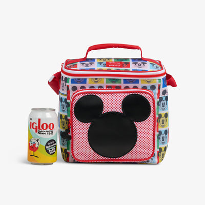 Size View | Disney Mickey Mouse Pop Art Square Lunch Cooler Bag::::Holds up to 9 cans