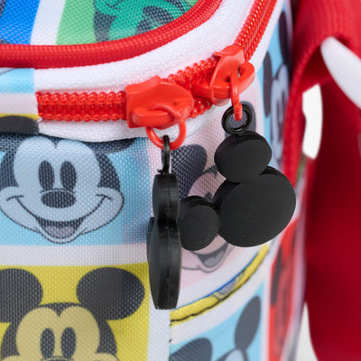 Details View | Disney Mickey Mouse Pop Art Square Lunch Cooler Bag::::Mickey zipper pulls
