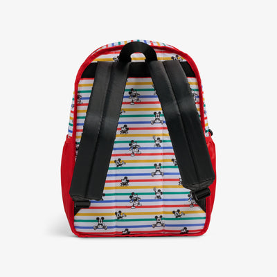 Strap View | Disney Mickey Mouse Stripe 24-Can Backpack::::Adjustable, padded shoulder straps