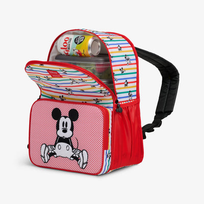 Open View | Disney Mickey Mouse Stripe 24-Can Backpack::::Insulated liner