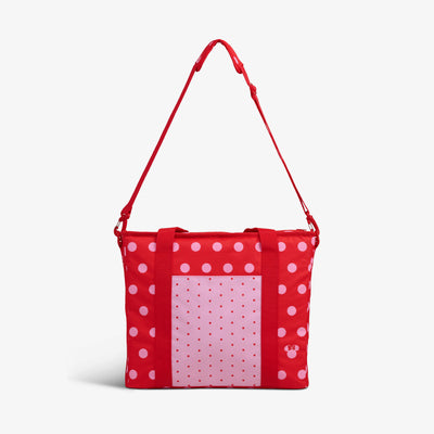 Back View | Disney Minnie Mouse Polka Dots Dual Compartment Tote Cooler Bag::::Hidden Minnie on back