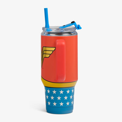 Profile View | DC Super Heroes Wonder Woman™ 32 Oz Travel Mug::::Side handle