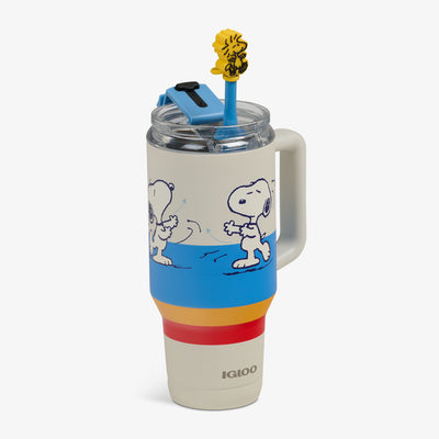 Angle View | Snoopy Disco Party 32 Oz Travel Mug::::Side handle