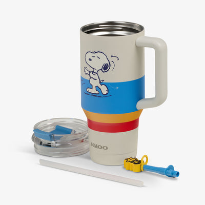 Parts View | Snoopy Disco Party 32 Oz Travel Mug::::Double-wall, vacuum-insulated