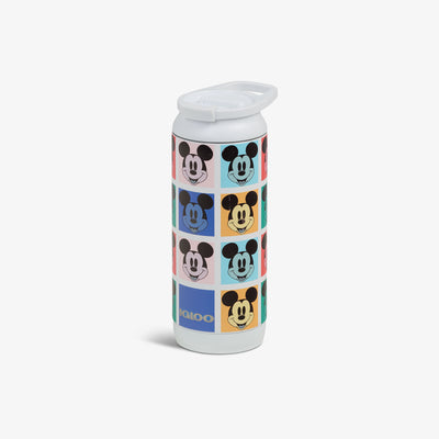 Angle View | Disney Mickey Mouse Pop Art 16 Oz Flip ‘n’ Sip Tumbler::::Fits in standard cup holders
