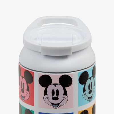 Lid Closed View | Disney Mickey Mouse Pop Art 16 Oz Flip ‘n’ Sip Tumbler::::Leakproof flip ‘n’ sip lid