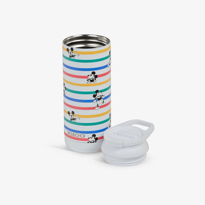 Open View | Disney Mickey Mouse Stripe 16 Oz Flip ‘n’ Sip Tumbler::::Double-wall, vacuum-insulated