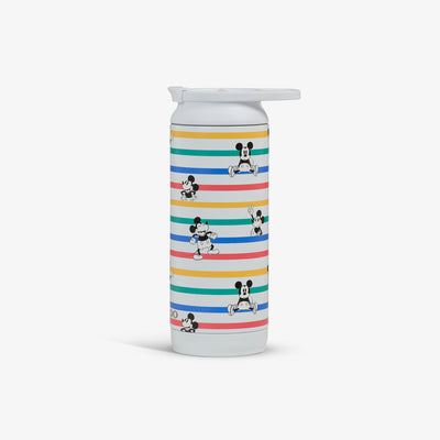 Profile View | Disney Mickey Mouse Stripe 16 Oz Flip ‘n’ Sip Tumbler::::Ergonomic handle