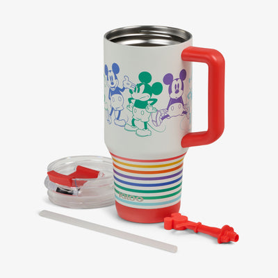 Open View | Disney Mickey Mouse Stripe 32 Oz Travel Mug::::Double-wall, vacuum-insulated
