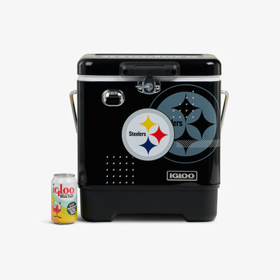 Size View | NFL Legacy 20 Qt Cooler::Steelers::Fits wine bottle(s) upright