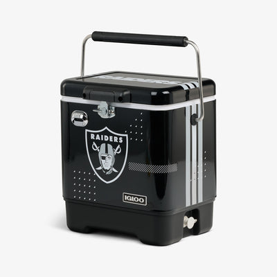 Angle View | NFL Legacy 20 Qt Cooler::Raiders::Secure & easy to carry