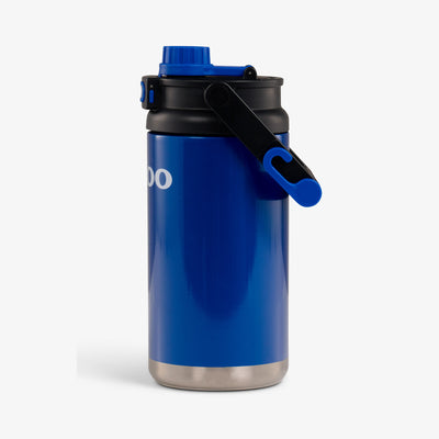 Profile View | Half-Gallon Hybrid Sports Jug::Blue::Fence hooks on handle