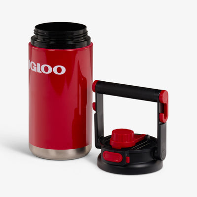 Lid Off View | Half-Gallon Hybrid Sports Jug::Red::MaxCold® insulation