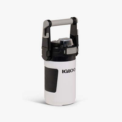 Angle View | Rival Half Gallon Jug::White::Fence hooks