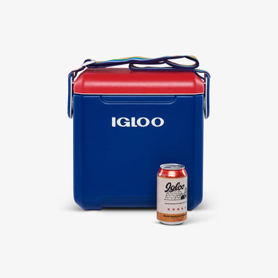 Size View | Tag Along Too Cooler::Deep Blue::Holds up to 14 cans
