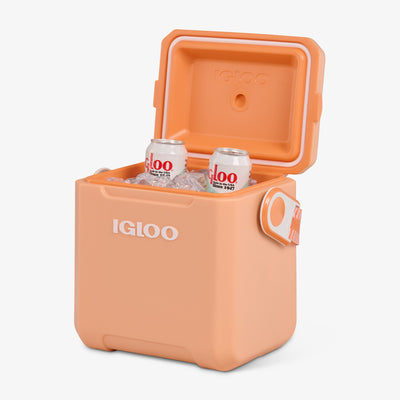 Open View | Tag Along Too Cooler::Apricot::Stay-open hinge detent