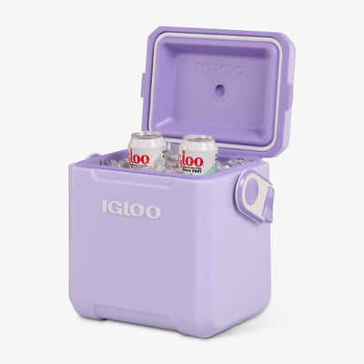 Open View | Tag Along Too Cooler::Lilac::Stay-open hinge detent