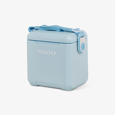 Angle View | Tag Along Too Cooler::Powder Blue::MaxCold insulation