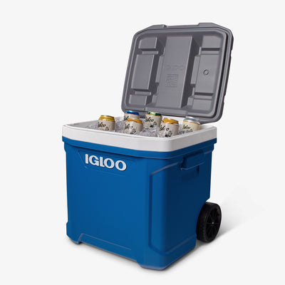 Open View | Latitude 60 Qt Roller Cooler::Blue::THERMECOOL insulation