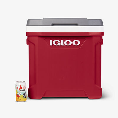 Size View | Latitude 60 Qt Roller Cooler::Red::Fits up to 94 cans