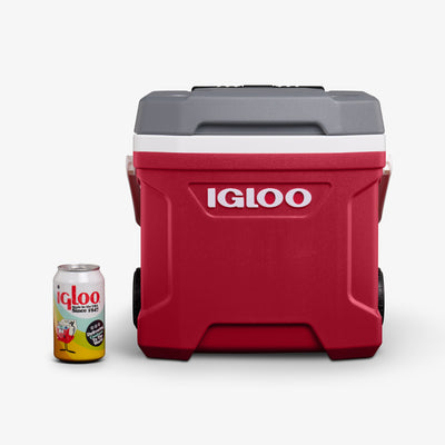 Size View | Latitude 16 Qt Roller Cooler::Red::Fits up to 24 cans