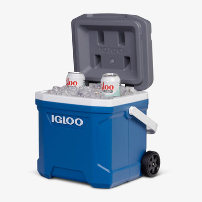 Open View | Latitude 16 Qt Roller Cooler::Blue::THERMECOOL insulation