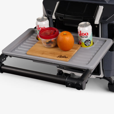 Tray View | Trailmate Journey 70 Qt Cooler::Carbonite::Telescoping, double-trigger handle