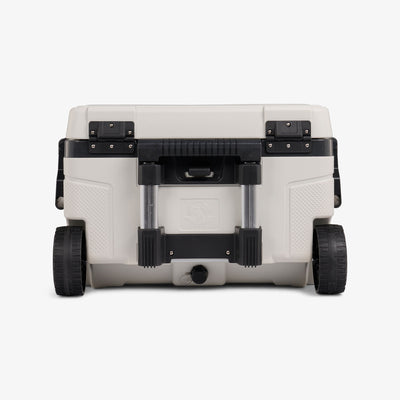 Back View | Trailmate 52 Qt Roller Cooler::Bone::Drain plug