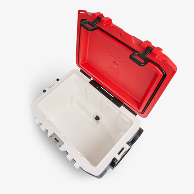 Open View | Trailmate 52 Qt Roller Cooler::Americana::Insulated walls (1.5”) & lid