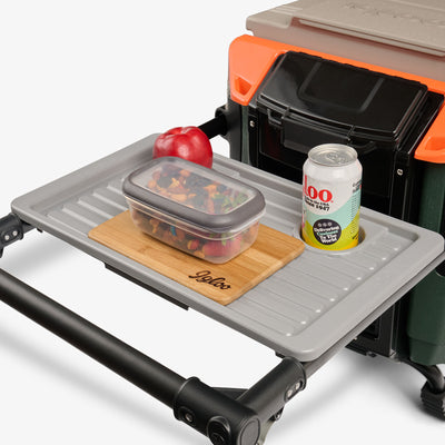 Tray View | Trailmate Journey 70 Qt Cooler::Sportsman::Telescoping, double-trigger handle