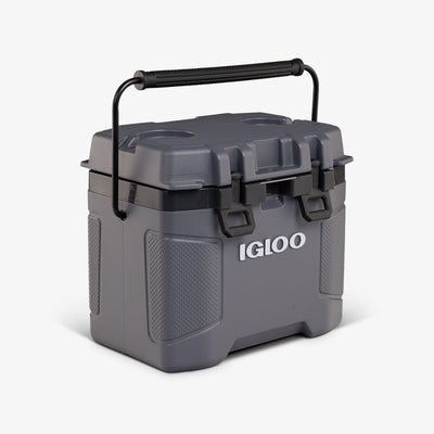 Angle View | Trailmate 25 Qt Cooler::Carbonite::Extra-wide handle w/comfort grip 