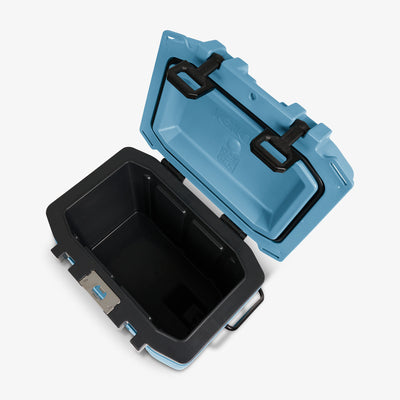 Top View | Trailmate 25 Qt Cooler::Modern Blue::Lockable lid