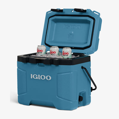 Open View | Trailmate 25 Qt Cooler::Modern Blue::Insulated walls (1.5”) & lid